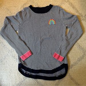 Joules girl blue and white striped sweater
